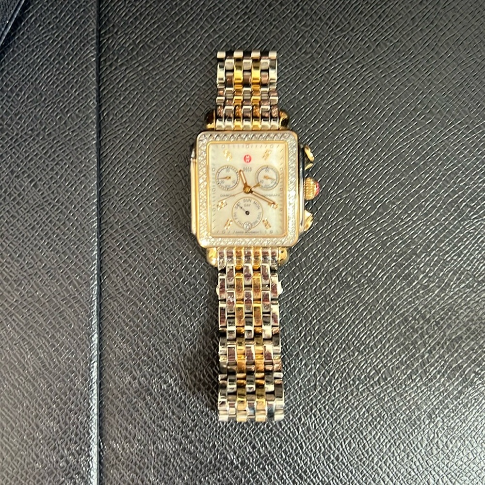 Michele Watch Deco Two-Tone 18k Gold Diamond Watch
Original price $ 2,995.00